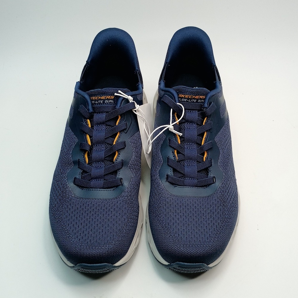 Skechers Swift Fit Hands Free Sneaker Men Size 10.5 Navy Mesh Glide-Lite Dual - Picture 3 of 9